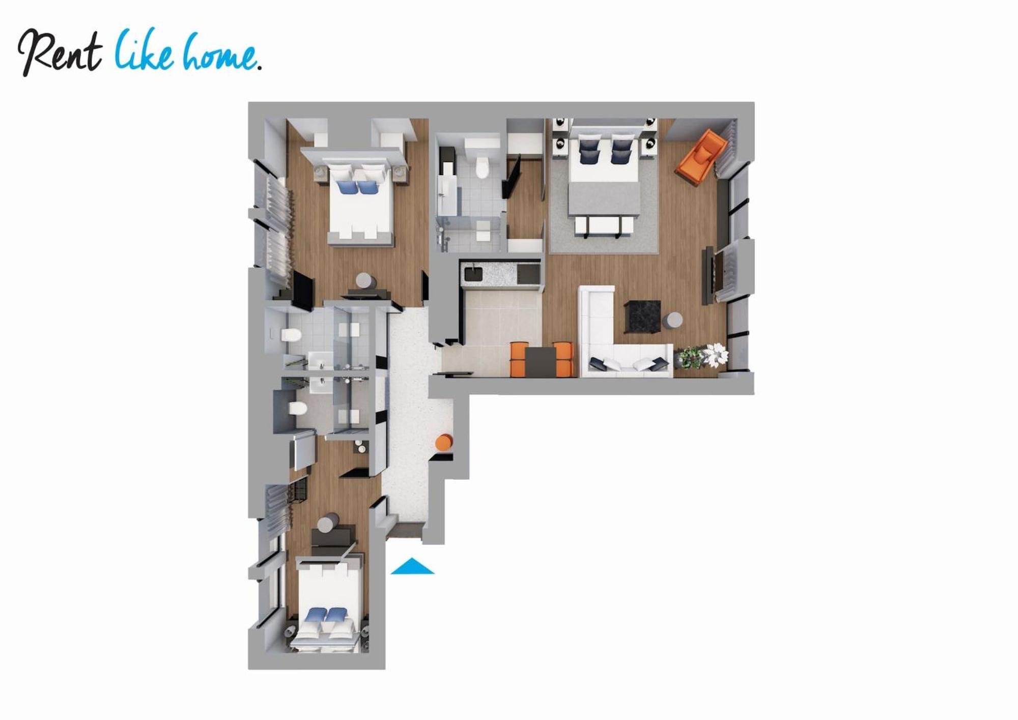 Rent Like Home - Deo Plaza Wyspa Spichrzow กดัญสก์ ภายนอก รูปภาพ